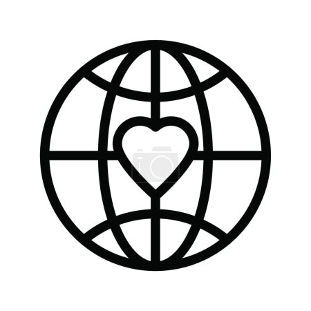 Ilustración de "amor global ", ilustración vectorial simple - Imagen libre de derechos