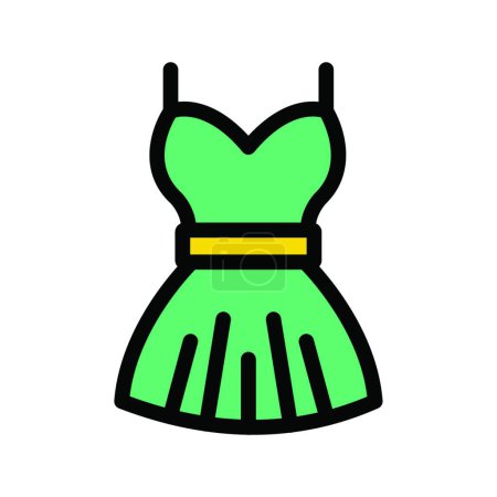 Téléchargez les illustrations : Icône de robe, illustration vectorielle - en licence libre de droit