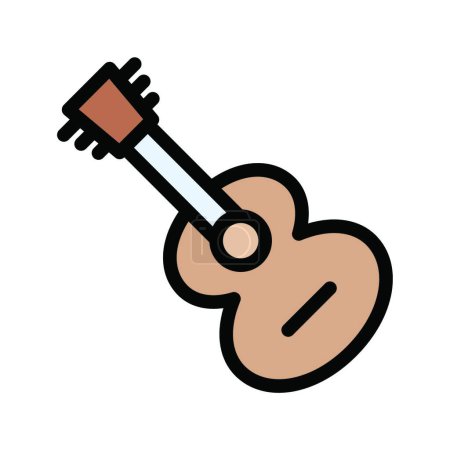Illustration for Guitar icon, vector illustration - Royalty Free Image