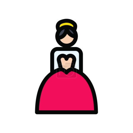 Illustration for Bride icon vector illustration - Royalty Free Image