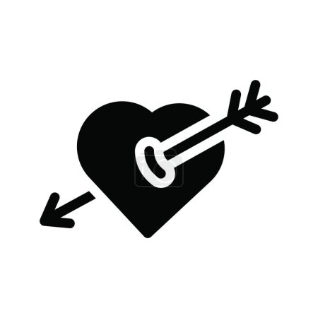 Téléchargez les illustrations : "shot heart ", illustration vectorielle simple - en licence libre de droit