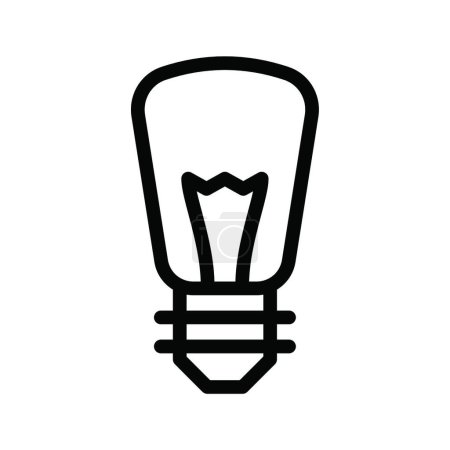 Téléchargez les illustrations : Icône ampoule, illustration vectorielle - en licence libre de droit