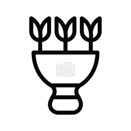 Illustration for Flowers web icon vector illustration - Royalty Free Image