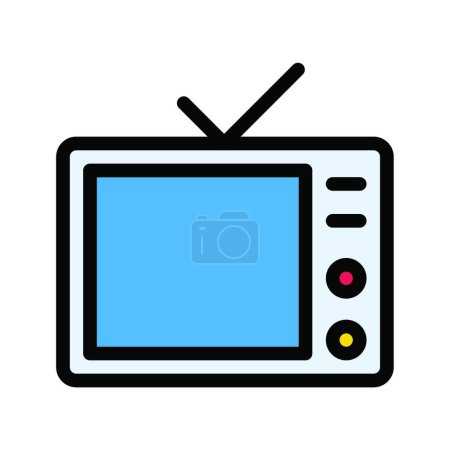 Téléchargez les illustrations : Icône de télévision, illustration vectorielle - en licence libre de droit