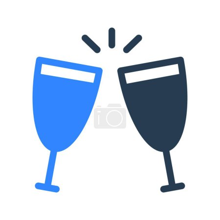 Illustration for Champagne web icon, simple design - Royalty Free Image