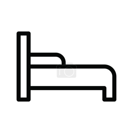 Illustration for Bed  web icon vector illustration - Royalty Free Image
