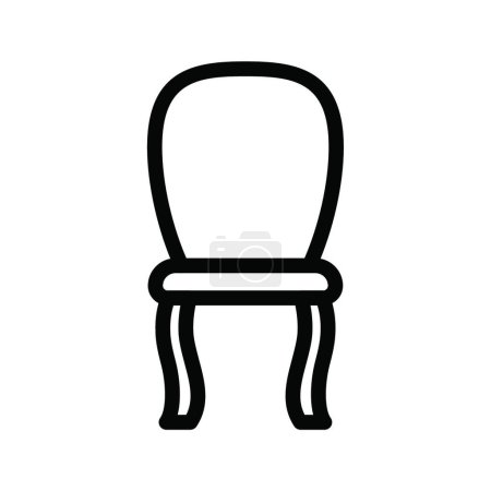 Téléchargez les illustrations : Icône de chaise illustration vectorielle - en licence libre de droit