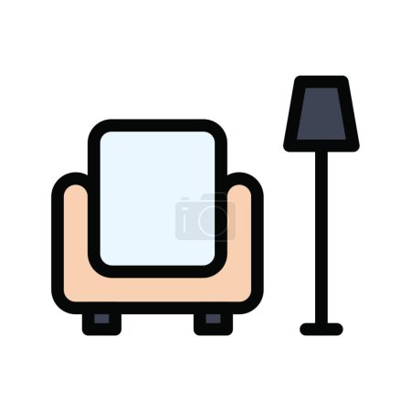 Illustration for Sofa icon, vector illustration - Royalty Free Image