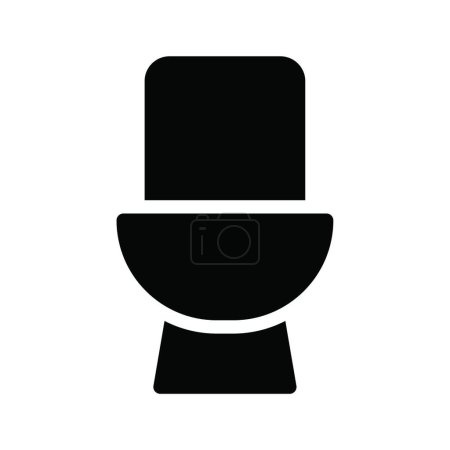 Téléchargez les illustrations : Icône de toilette, illustration vectorielle design simple - en licence libre de droit