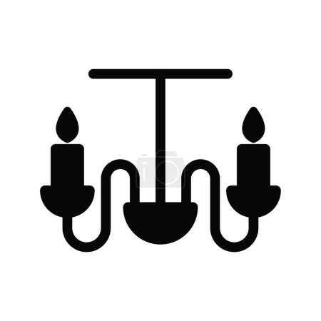 Illustration for Chandelier icon, vector illustration simple design - Royalty Free Image
