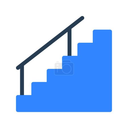 Ilustración de Icono de escaleras, ilustración vectorial diseño simple - Imagen libre de derechos