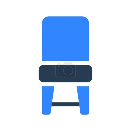 Téléchargez les illustrations : Icône de chaise illustration vectorielle - en licence libre de droit