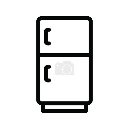Téléchargez les illustrations : Icône de réfrigérateur, illustration vectorielle - en licence libre de droit