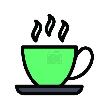 Téléchargez les photos : Icône tasse de café, illustration simple web - en image libre de droit