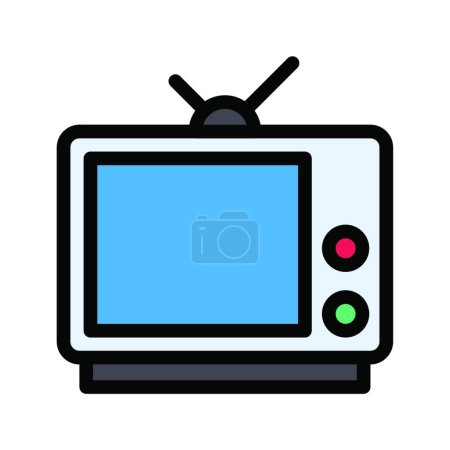 Ilustración de Icono de televisión, ilustración vectorial - Imagen libre de derechos