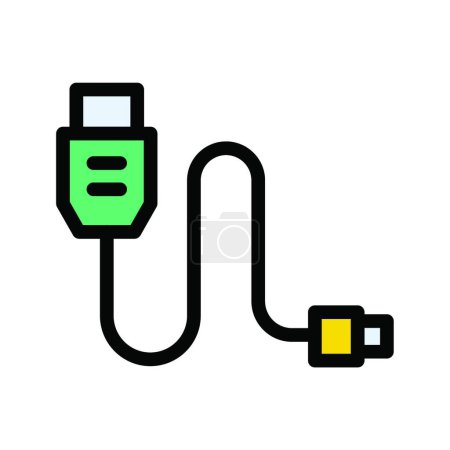 Ilustración de Icono del cable de datos, ilustración del vector - Imagen libre de derechos