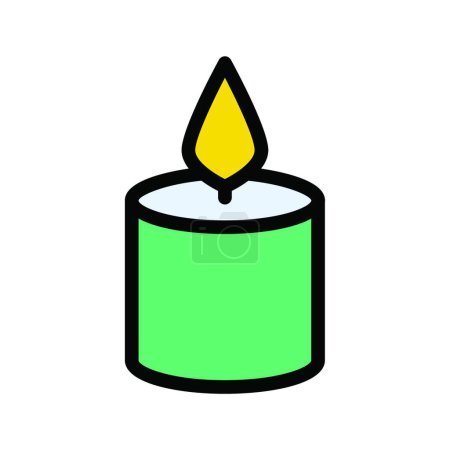 Illustration for Candle  web icon vector illustration - Royalty Free Image