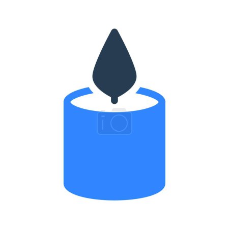 Illustration for Candle web icon vector illustration - Royalty Free Image