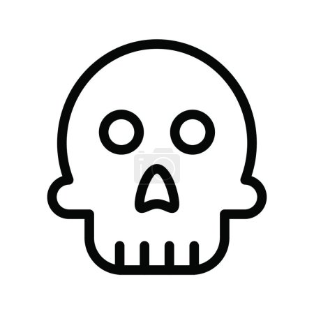 Téléchargez les illustrations : "crâne ", illustration vectorielle simple - en licence libre de droit