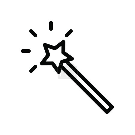 Illustration for Magic wand icon, vector illustration - Royalty Free Image