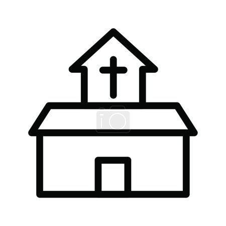 Ilustración de Icono de la iglesia vector ilustración - Imagen libre de derechos