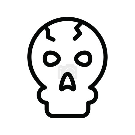 Ilustración de Cráneo, ilustración vectorial simple - Imagen libre de derechos