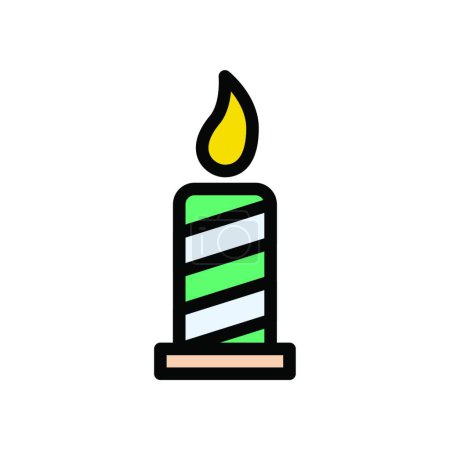 Illustration for Candle    web icon vector illustration - Royalty Free Image