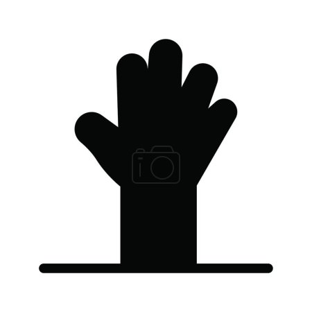 Illustration for "dead hand", simple vector illustration - Royalty Free Image