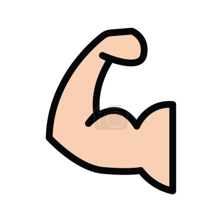 Illustration for "bicep " web icon vector illustration - Royalty Free Image