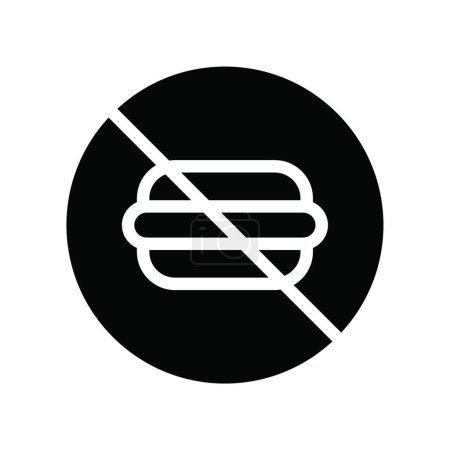 Ilustración de "detener la comida rápida ", ilustración vectorial simple - Imagen libre de derechos