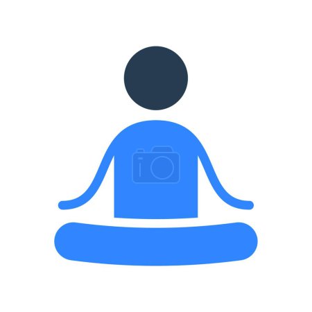 Ilustración de Icono de meditación, ilustración vectorial - Imagen libre de derechos