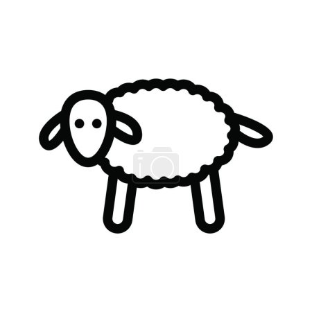 Illustration for Sheep. farm animal. vector illustration - Royalty Free Image