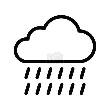 Téléchargez les illustrations : "pluie ", illustration vectorielle simpleq - en licence libre de droit