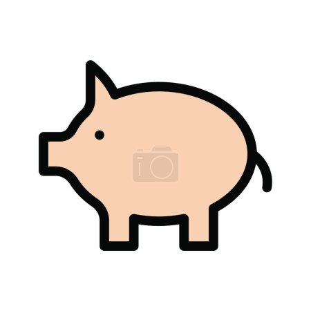 Illustration for Pig icon vector illustration - Royalty Free Image