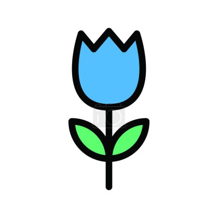 Ilustración de "rosa azul ", ilustración vectorial simple - Imagen libre de derechos