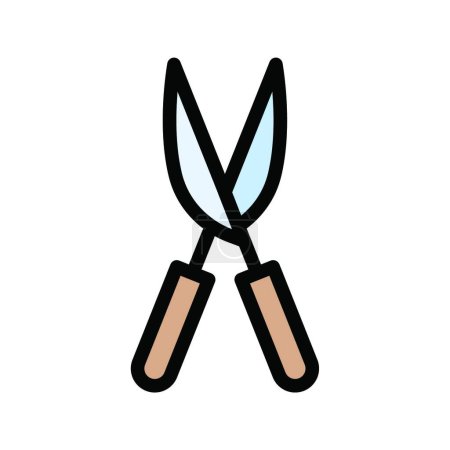 Illustration for Scissors web icon vector illustration - Royalty Free Image