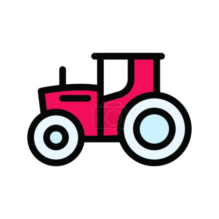 Illustration for Tractor  web icon vector illustration - Royalty Free Image
