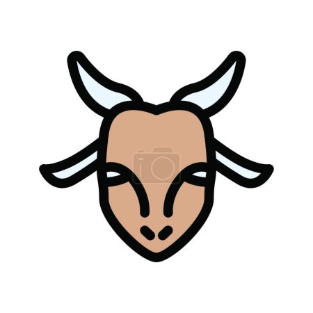 Illustration for "goat head", simple vector illustration - Royalty Free Image