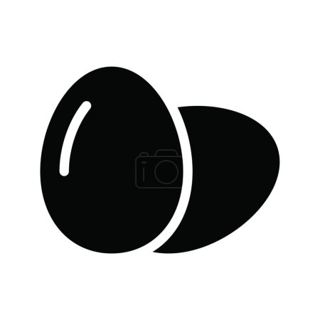 Téléchargez les illustrations : Egg web icon vector illustration - en licence libre de droit
