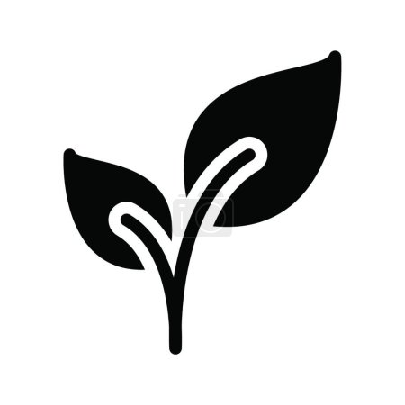 Ilustración de Icono de planta verde vector ilustración - Imagen libre de derechos
