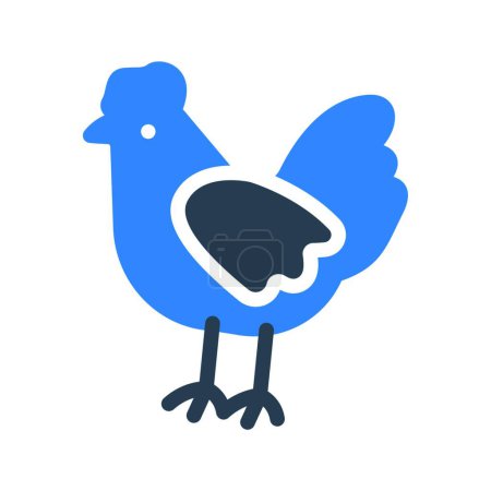 Ilustración de Gallo icono vector ilustración - Imagen libre de derechos