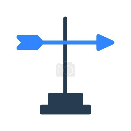 Ilustración de "flecha del viento "icono web ilustración vector - Imagen libre de derechos