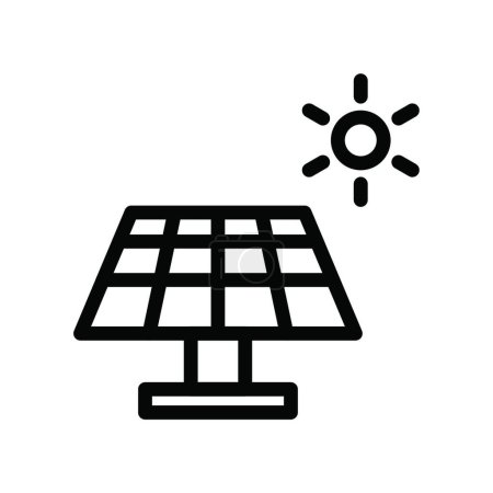 Illustration for Solar panel  web icon vector illustration - Royalty Free Image