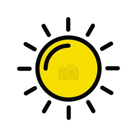 Téléchargez les illustrations : Icône solaire Illustration vectorielle - en licence libre de droit