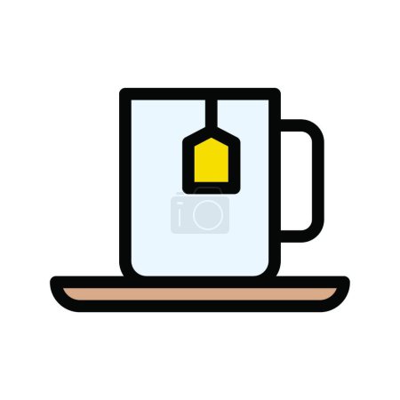 Ilustración de Icono de taza de té, ilustración vectorial - Imagen libre de derechos