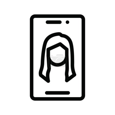 Ilustración de "móvil "icono, ilustración vectorial - Imagen libre de derechos