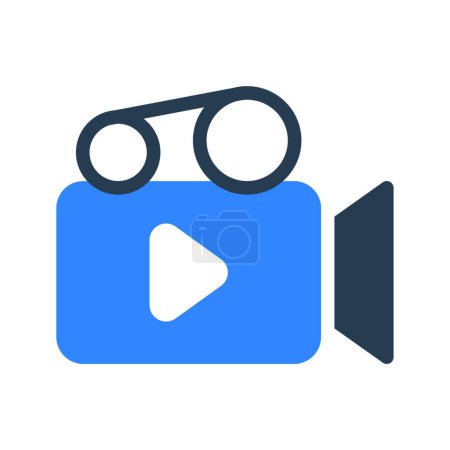 Illustration for "video " icon, vector illustration - Royalty Free Image