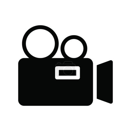 Téléchargez les illustrations : "enregistrement caméra "illustration vectorielle icône web - en licence libre de droit
