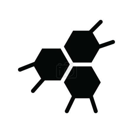 Téléchargez les illustrations : Icône de molécule, illustration vectorielle - en licence libre de droit