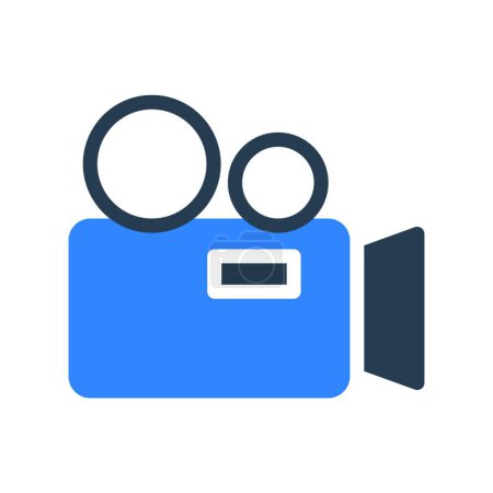 Illustration for "recording camera " web icon vector illustration - Royalty Free Image